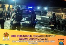 100 Personel Brimob Sumut Siaga Semalaman, Jaga Kondusivitas Wilayah dan Respons Cepat Aduan Masyarakat